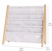 Little Pea_3 Sprouts βιβλιοθήκη από ανακυκλωμένο ύφασμα_Terrazzo_Light_Gray_DIMS